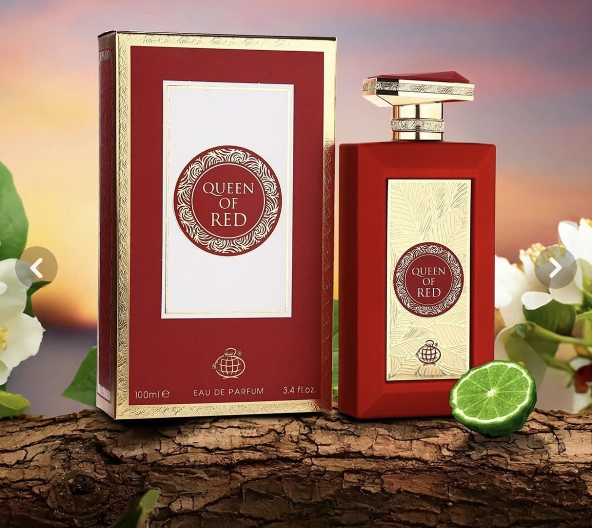 عطر ادوپرفیوم زنانه فراگرنس ورد مدل کویین آف رد حجم ۱۰۰ میل