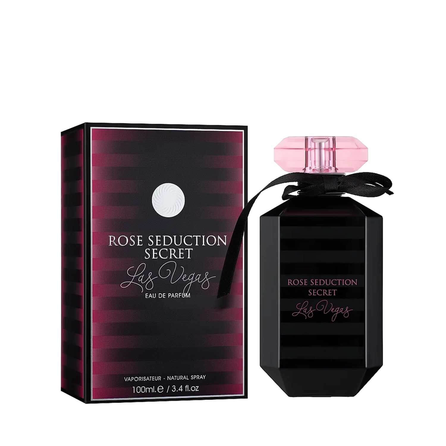 دکلن رز سدکشن سکرت لاس وگاس مشکی (رایحه ویکتوریا سکرت لاس وگاس) فراگرنس ورد – Rose Seduction Secret Las Vegas