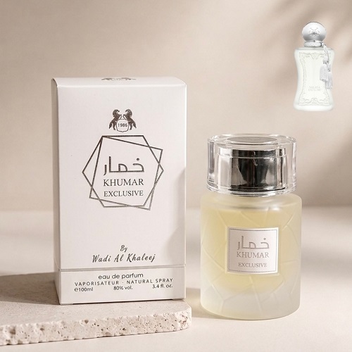 عطر ادکلن خمار اکسکلوسیو وادی الخلیج رایحه ادکلن پارفوم د مارلی والایا اکسکلوسیف زنانه | Khumar Exclusive By Wadi Al khaleej (Marly Valaya Exclusif) حجم 100 میل(شرکتی)