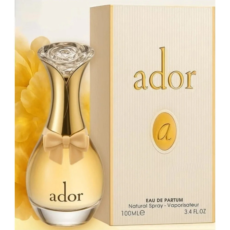 عطر ادکلن زنانه دیور جادور فراگرنس ورد آدور (Fragrance World J'adore) Fragrance World Ador A for women - Dior J'adore