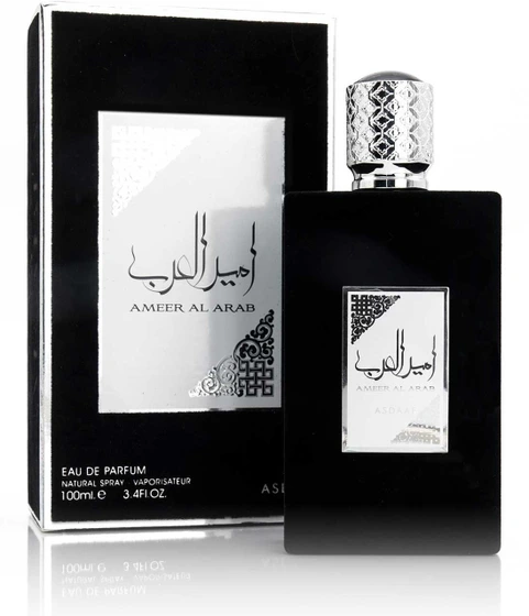 عطر ادوپرفیوم مردانه لطافه امیر العرب اصداف مشکی  حجم ۱۰۰ میل
